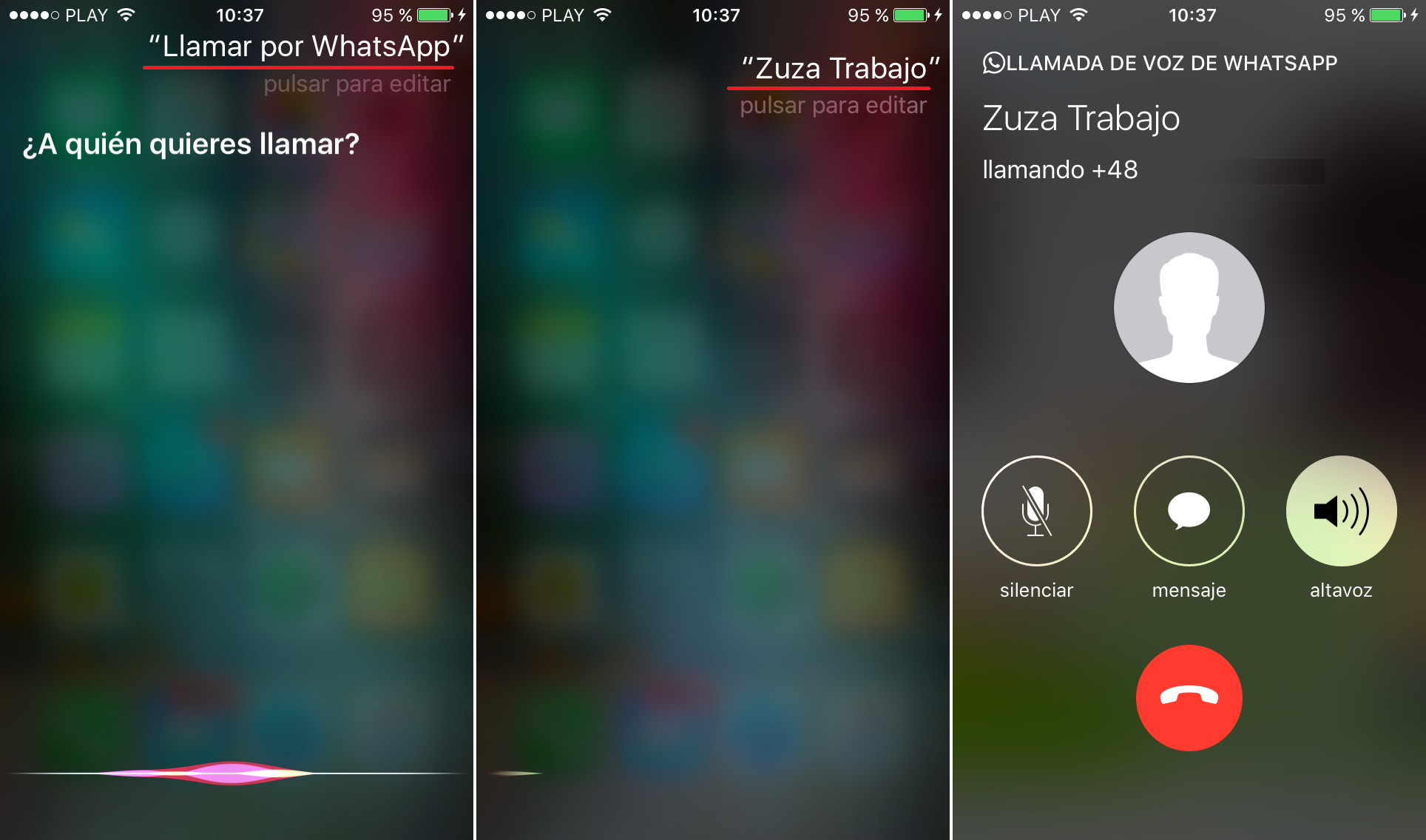 Como Realizar Llamadas Y Enviar Mensajes De Whatsapp Usando La Voz En Asistente Siri De Ios 10 2895